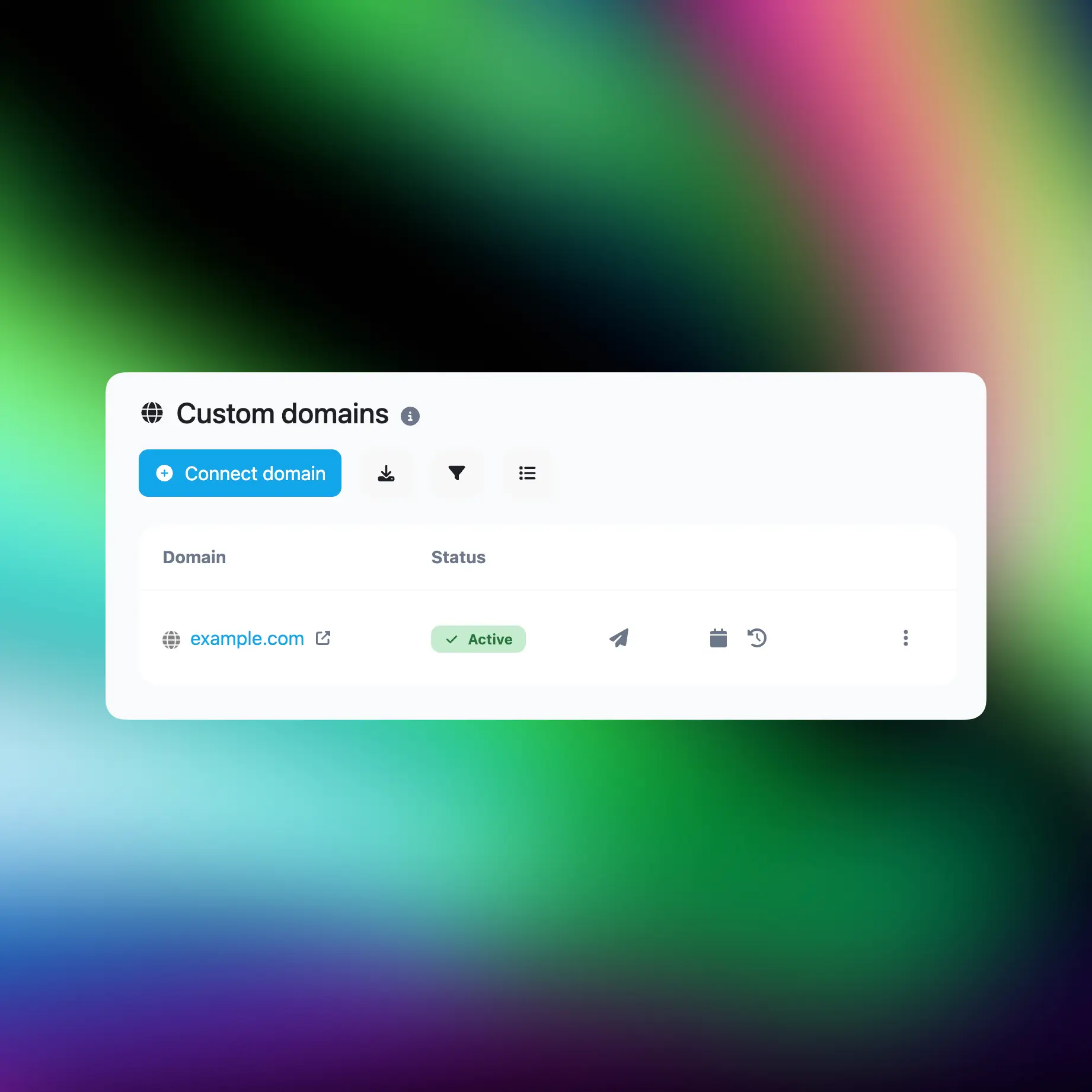 66transfer custom domain management page